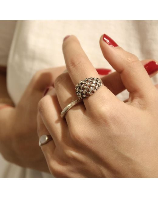 1610Istanbul White Istanbulite Baroque Ring