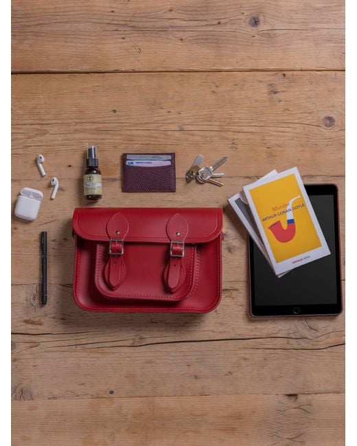 Cambridge Satchel Company Blue The 11 Inch Batchel -Clay, Oxblood
