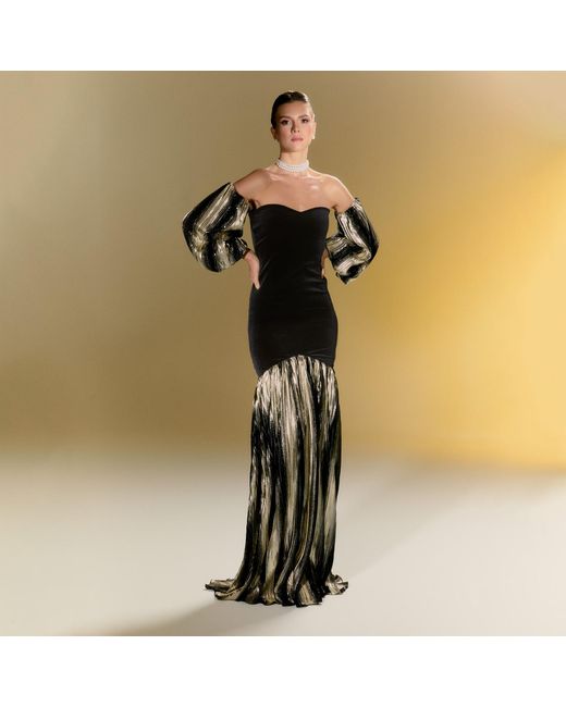 Nur Karaata Black Bastille Gown
