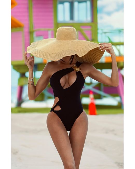 Animal Black Seashell Cutout One Piece