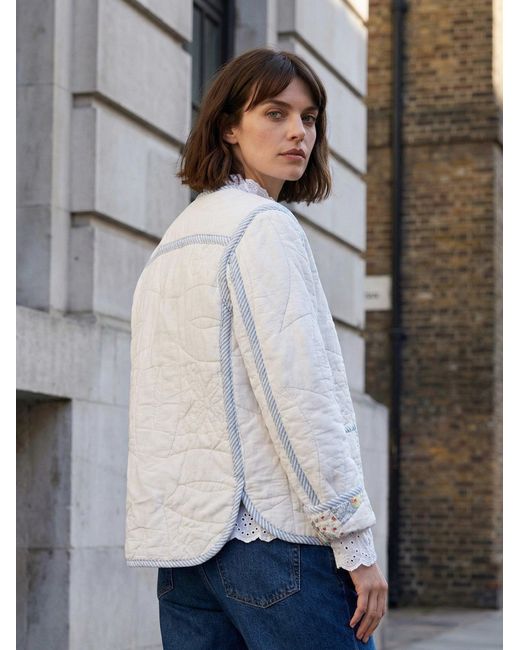 The Well Worn Blue Chloe Jacket – Reworked Patchwork Quilt