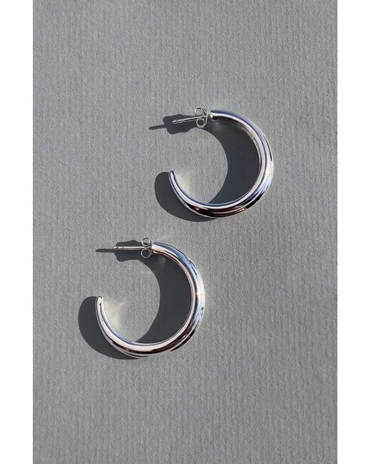 Astor & Orion Metallic Crescent Hoops Large