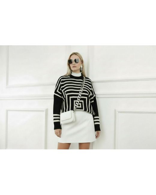 Saint Grace Black Beatnik Cotton Oversize Sweater — Luxury Knit