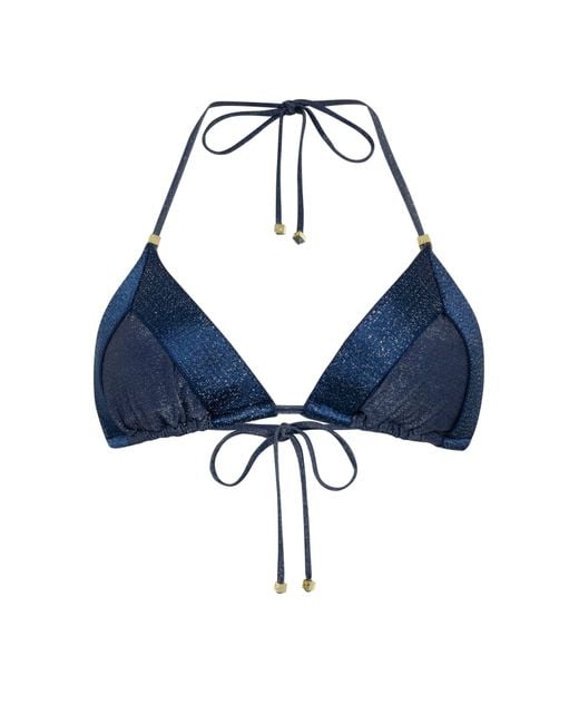 Leyla Maya Ltd Blue Sevi Triangle Bikini Top