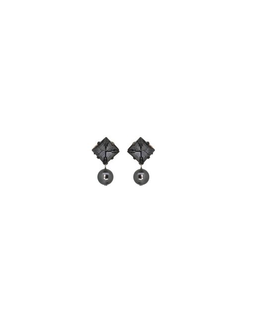 Vicki Sarge Black Party Square Drop Earrings