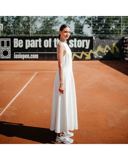 concept A trois White Off Shoulder, Midi Dress