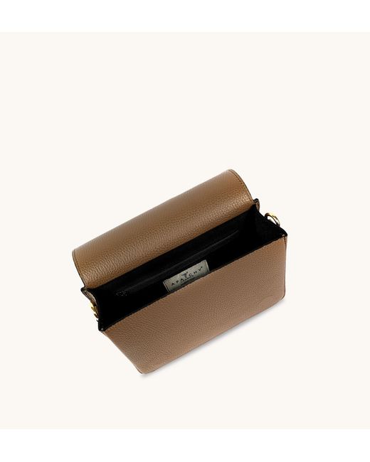 Apatchy London Brown The Newbury Mink Leather Crossbody Bag