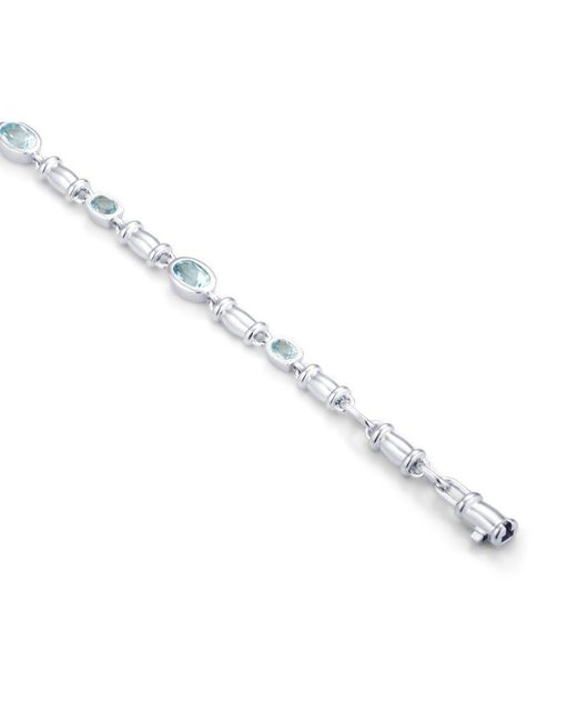 Lulu B London Metallic Topaz Gemstone Chain Bracelet