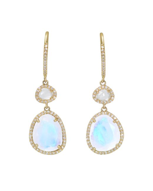 KAMARIA Blue Clara Earrings With Moonstone & Topaz