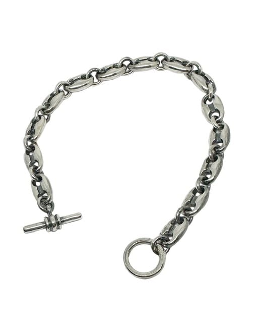 Tg-Jewellery by Tamara Gervasio Metallic Anchor Link T-Bar Bracelet – Sterling for men
