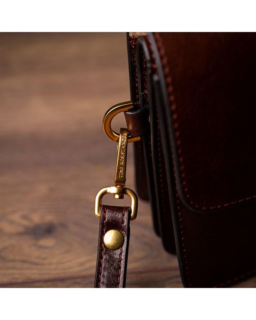 Time Resistance Brown Leather Clutch Purse for men