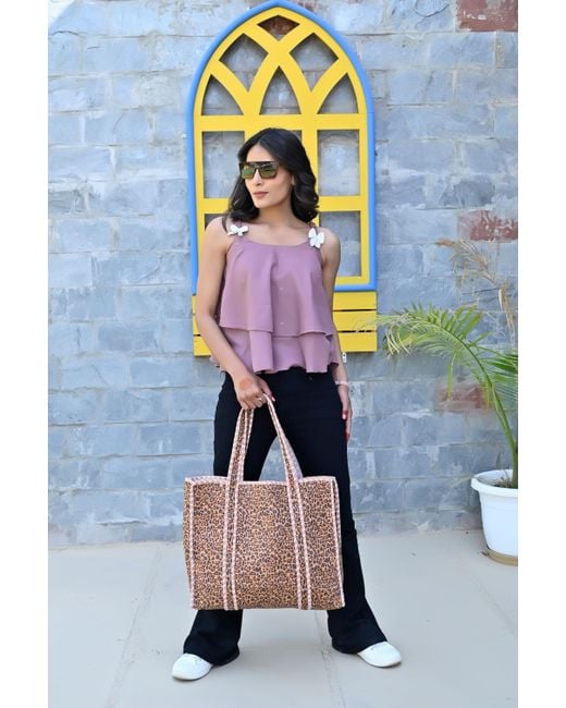 Conscious Yoga Collective Pink The Leopard Tote