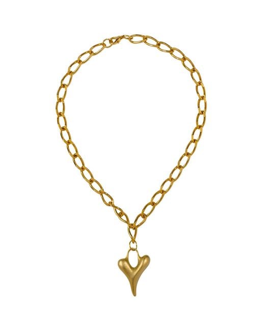 Caramel Vintage Jewellery Metallic Vintage Plated Love Necklace