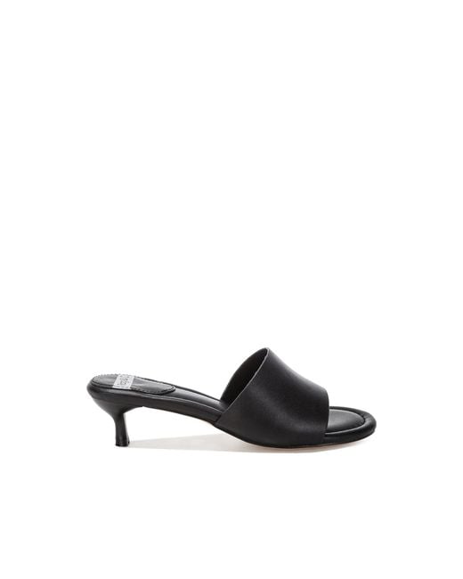 Rag & Co Black Vizzini Kitten Heel Sandals