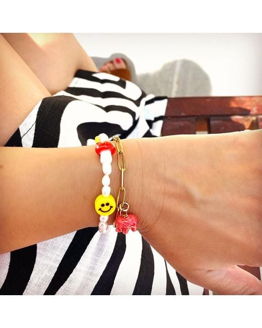 Smilla Brav Metallic The Smiley Happy Mushroom Bracelet
