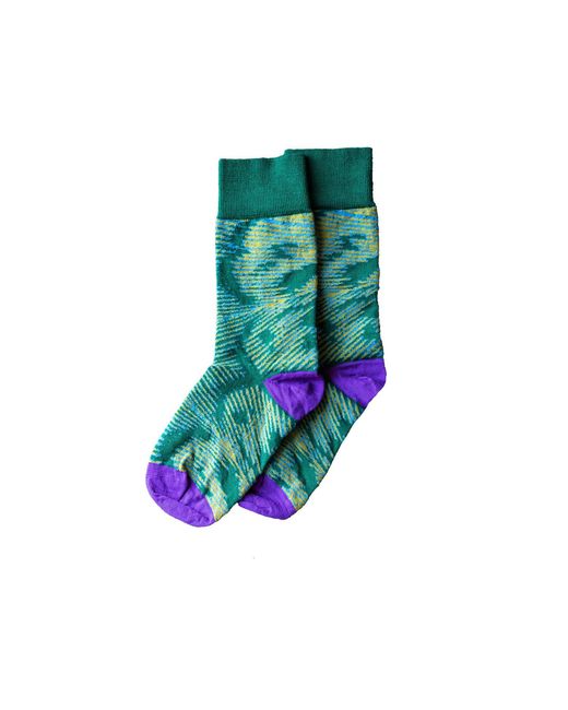 Essien & Emre Green Pavo Pattern Wool Socks