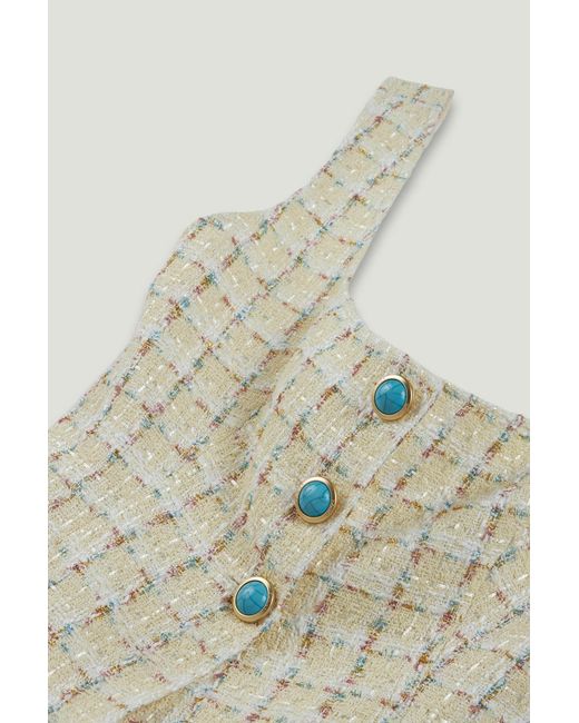 Nocturne Multicolor Button Accessory Tweed Bustier