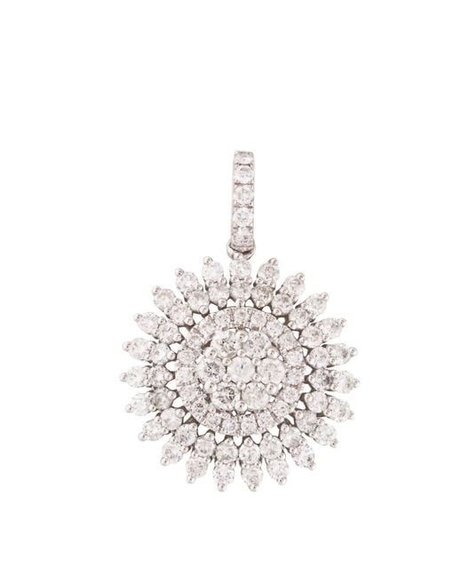 Artisan White Diamond Sunburst Pendant