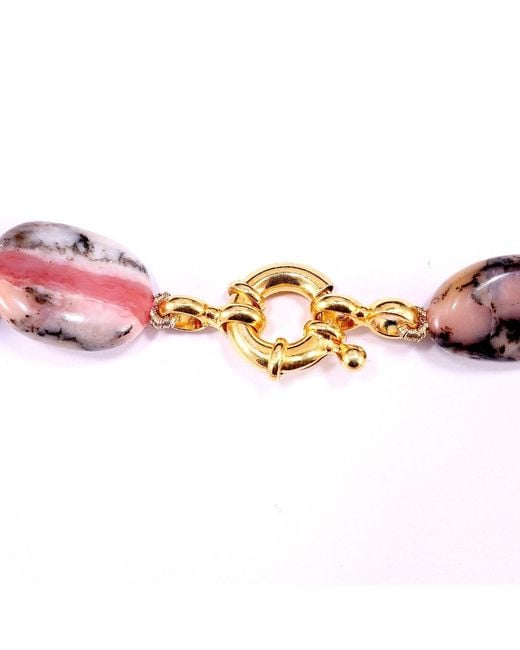 Mineralgems•Studio Pink Striped Opal Necklace