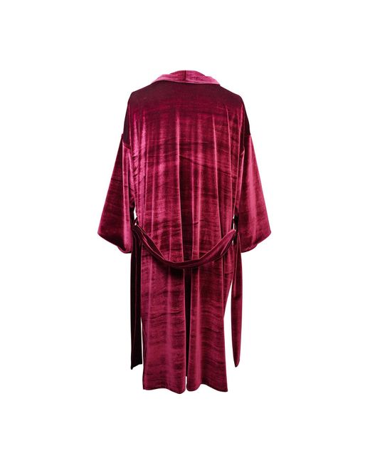 Jennafer Grace Red Bordeaux Velvet Reversible Koi Kimono