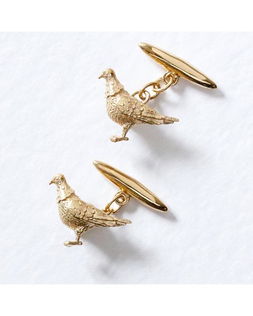 Lee Renee Metallic Pigeon Cufflinks – for men