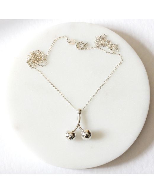 Lee Renee Metallic Cherry Necklace – Large