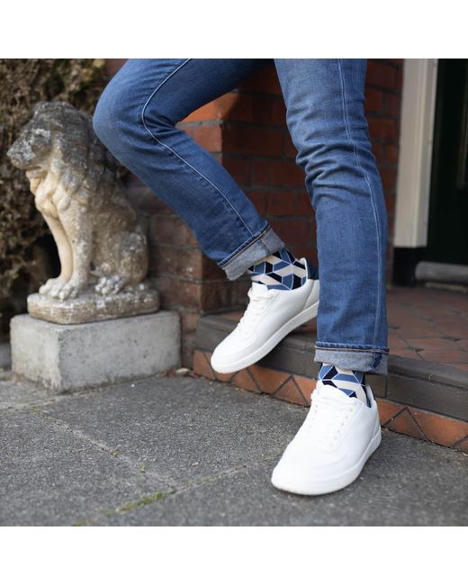 Peper Harow - Made in England Blue Organic Vertex Socks Bundle for men