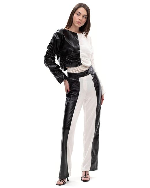 Maison Bogomil Black Split Motion – Cropped Top