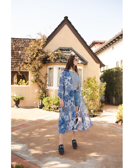Jennafer Grace Blue Mystic Mandala Kimono