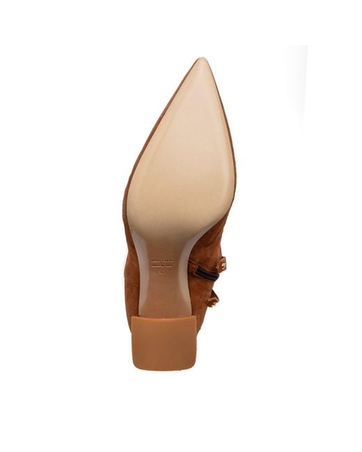 Beautiisoles by Robyn Shreiber Made in Italy Brown Tal Cognac Bootie Suede Fringes With Zipper Elegant & Comfortable For Work & Evening