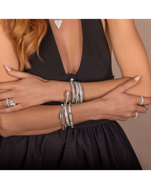 SHYMI White Pave Bangle With Stone