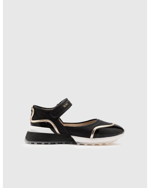 Ilvi Black Veera Patent Leather Sandal