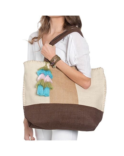 Sidney Byron Brown Natural Shade Beach Tote