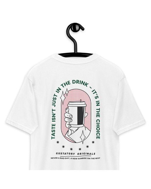 Anchor and Crew White Gustatory Originals Good Taste. Heavy Cotton Embroidered T-Shirt