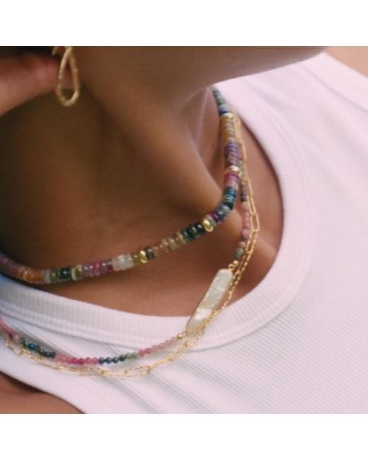 Argento Vivo Metallic The Pearl Bezeled Necklace