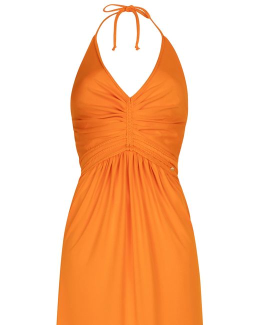 Chic by Lirette Orange Short Halter Dress Natural