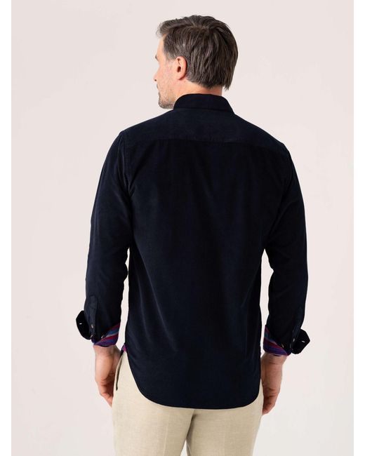 Koy Clothing Blue Dark Cord Shirt for men