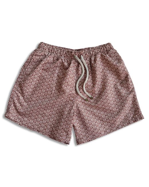Bdxy Studio Red Neutrals The Extra Swimshorts Repeat Caramel for men
