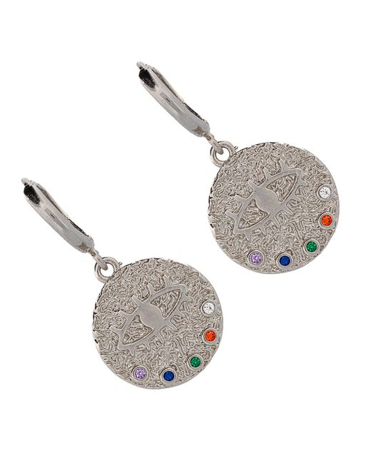 Ebru Jewelry Metallic Powerful Talisman Evil Eye Earrings