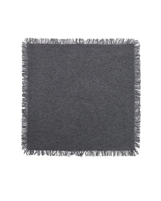 Mohair&Angora Gray Wool Foulard Caria