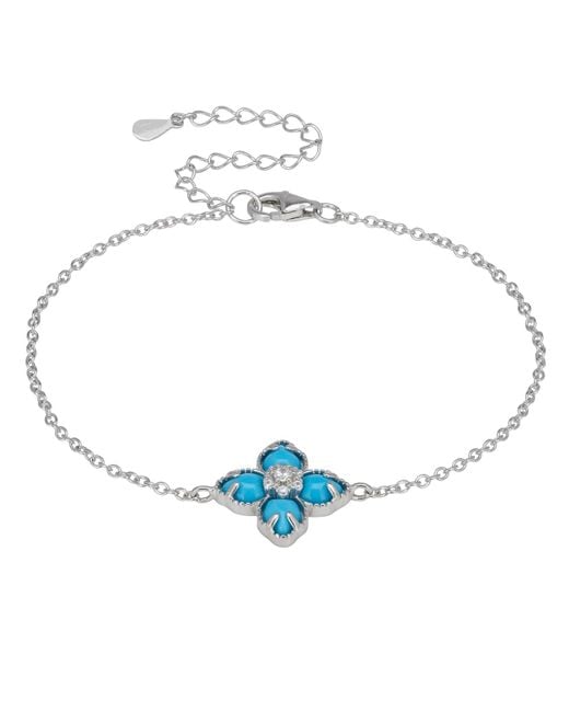 Latelita London Blue Flower Clover Bracelet