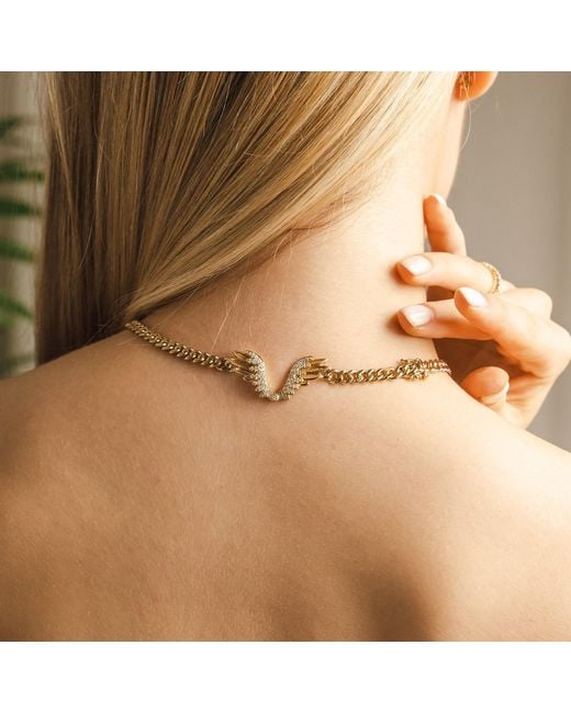 BLOOMTINE | Earth Angel HQ Metallic Archangel Halo Wings Premium Sterling Choker
