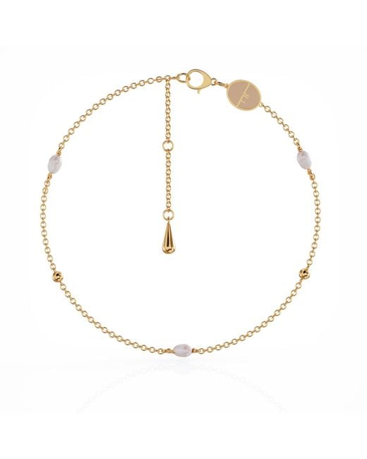 Linda Fiore Metallic Ava Pearl Bracelet Vermeil