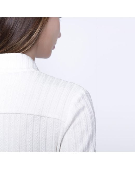 Smart and Joy White Wrap Over Knitted Top