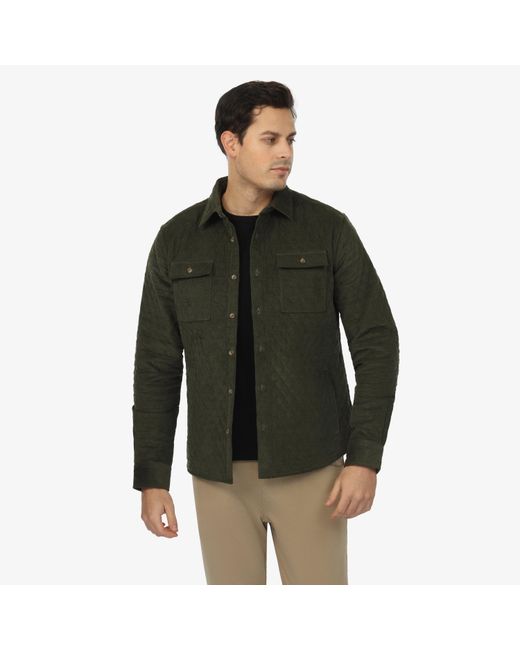 Vustra Gray Everglade Quilted Overshirt for men
