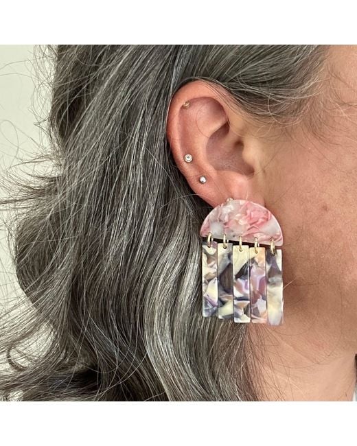 CLOSET REHAB Pink Fringe Earrings