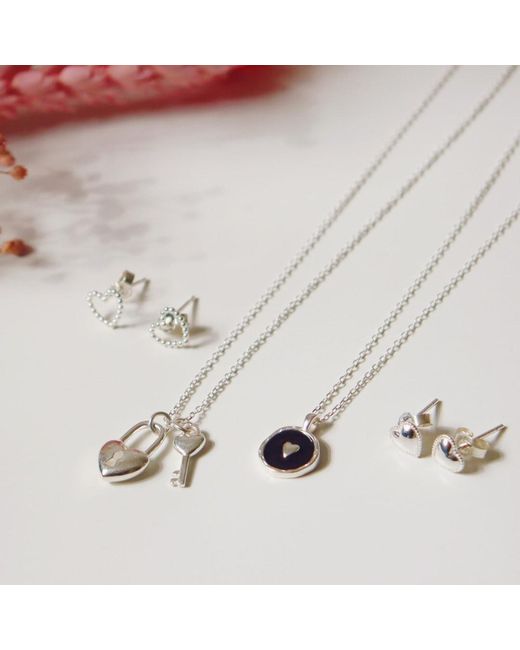 FV Jewellery Metallic The Heart Series Heart Lock & Key Necklace