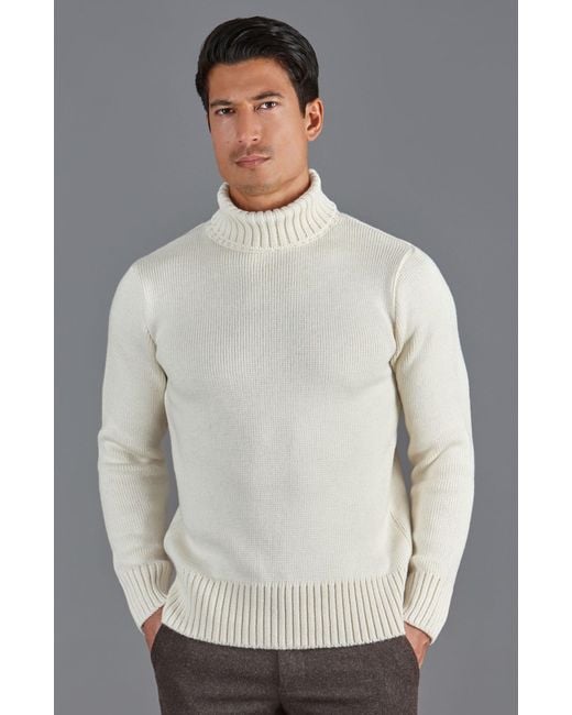 Paul James Knitwear Natural The Fitted Submariner for men