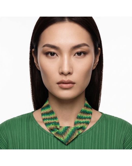 Iliana Arrazola Green Minimalist Deconstructed Necklace