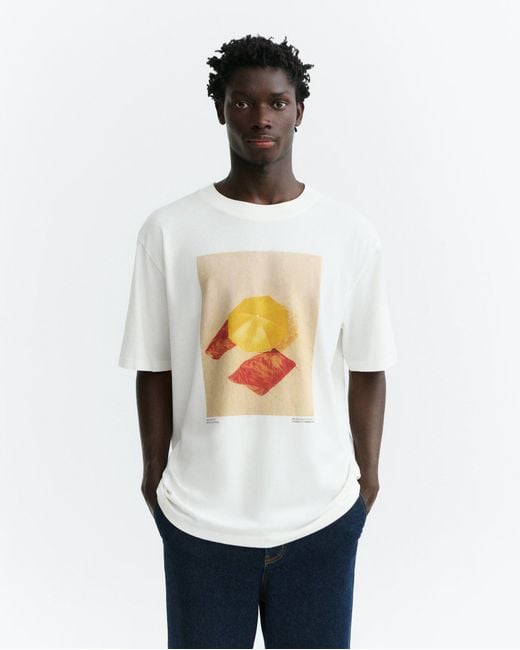 Thinking Mu White Yosigo Eric Oversize T-Shirt for men